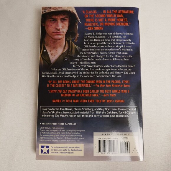 "With The Old Breed" By E.B. Sledge Paperback WWII Memoir - Picture 2 of 3